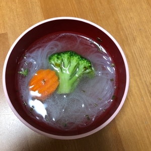 便秘解消＆ダイエットに♪野菜たっぷり春雨スープ★